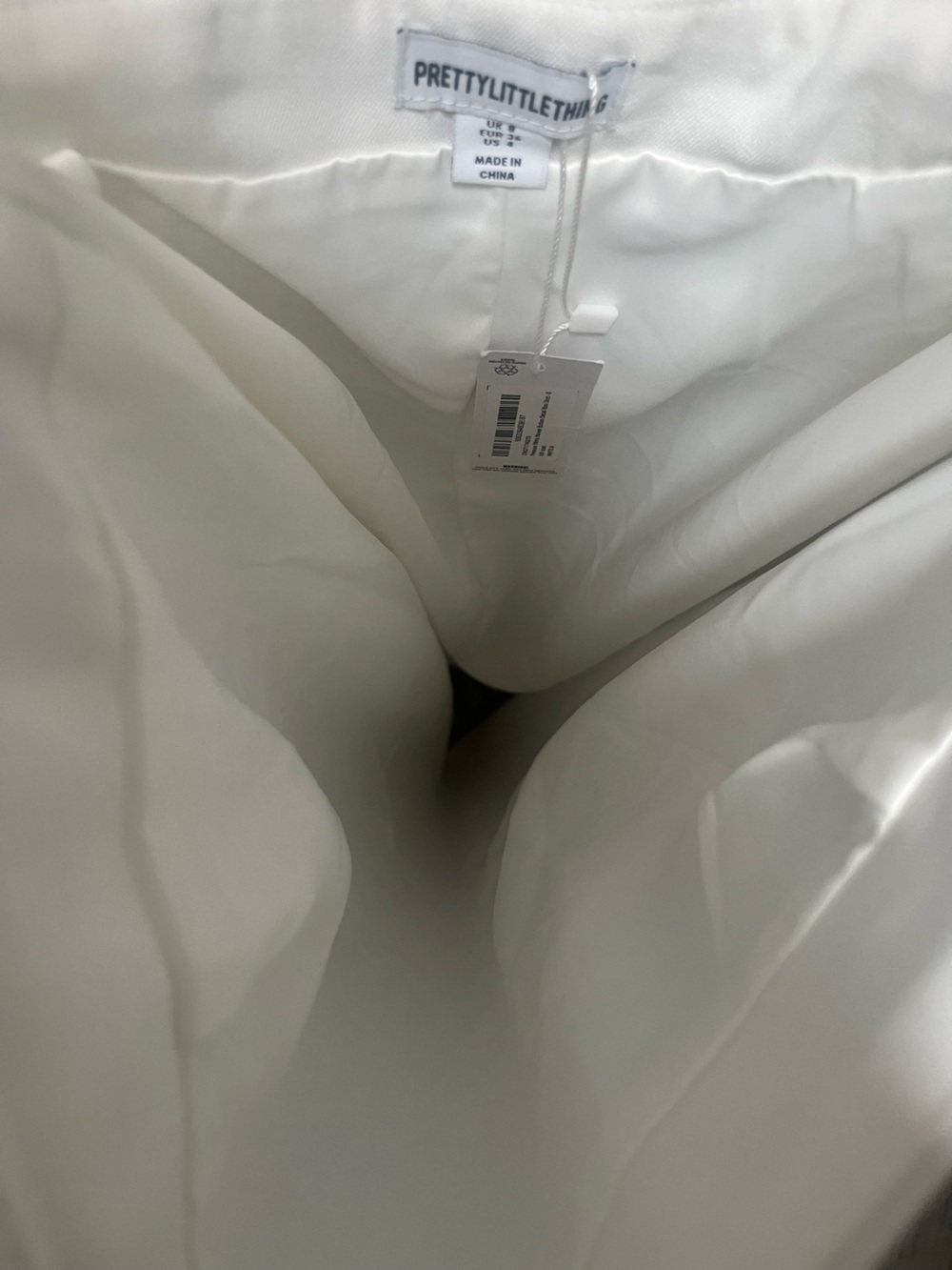 NWT PrettyLittleThing White Woven Detail Button-Back Maxi Skirt - Picture 11 of 11